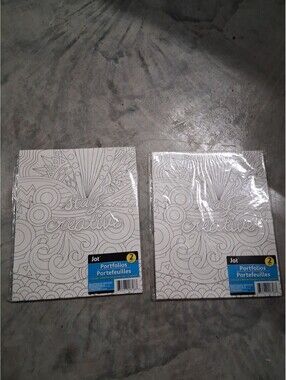 Lot Of 2 Jot Pocket Portfolios Folders Pack of 2 Create Your Own Color Your Own